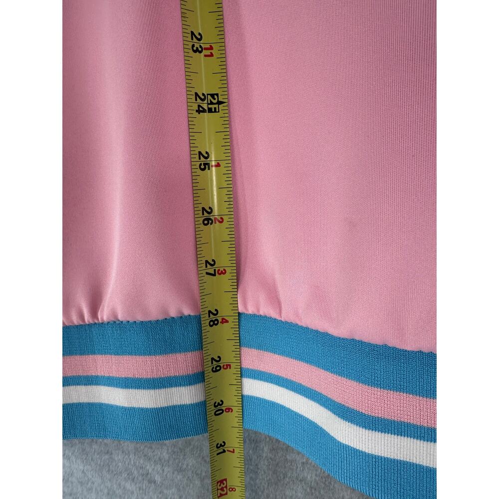 Le Tigre Men's sz XL Pink Blue & White Track Jacket Pastel Tri Color Large Logo - Picture 6 of 11